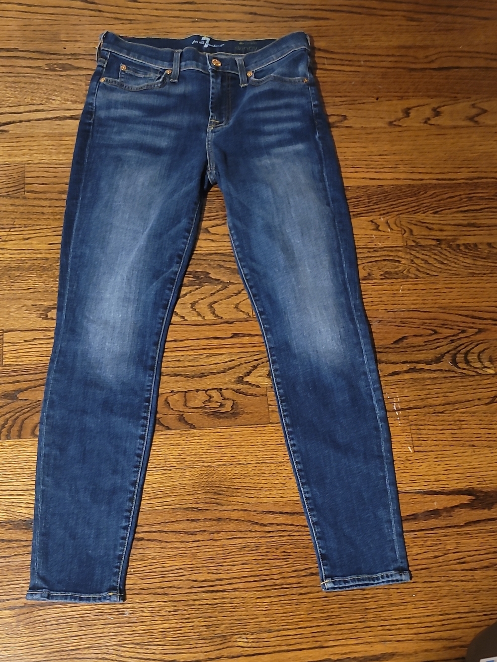 7 For All Mankind Dark Blue Skinny Jeans